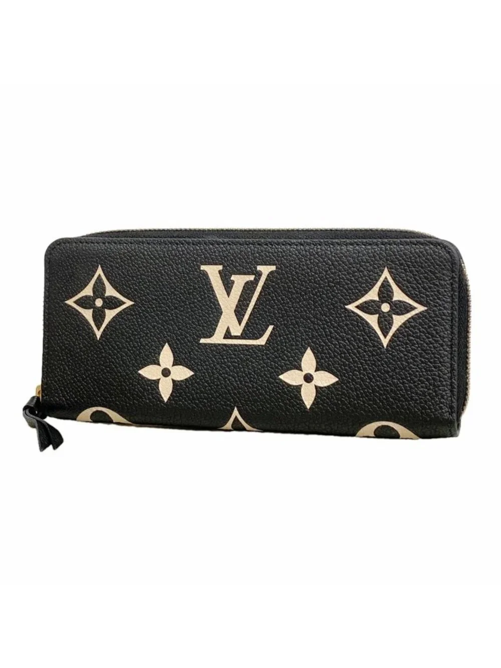 Louis Vuitton Wallet Monogram Empreinte Bicolor Portefeuille Clemence Black
